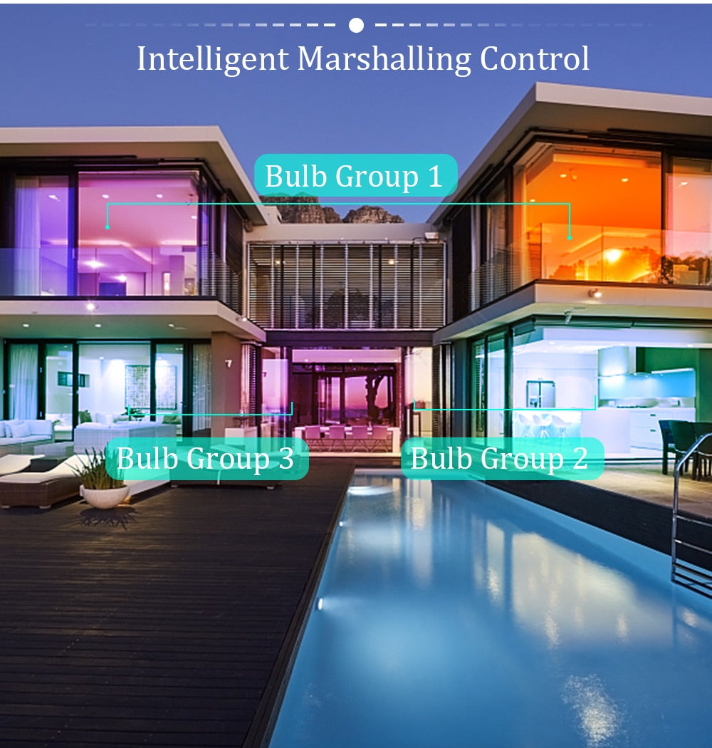 Tuya WiFi Smart Downlight 5V 5W 7W 9W 15W Dimming Spotlight Colorful LED Bulbs RGB+RGBWW+RGBCW Work with Alexa Google Home