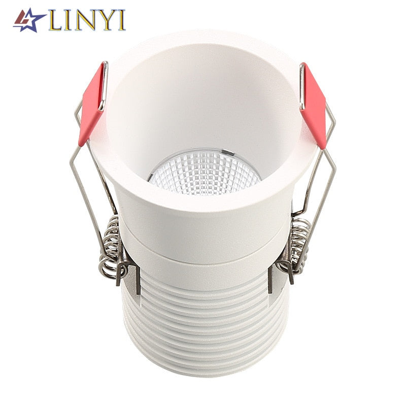 2021 Mini LED Downlight COB 6W 10W 12W Dimmable AC110V 220V Recessed Spotlight 24 White and Black Ceiling Lamp For Cabinet Light