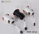 2021 Mini LED Downlight COB 6W 10W 12W Dimmable AC110V 220V Recessed Spotlight 24 White and Black Ceiling Lamp For Cabinet Light