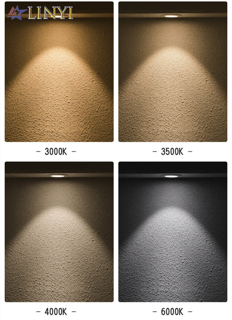 2021 Mini LED Downlight COB 6W 10W 12W Dimmable AC110V 220V Recessed Spotlight 24 White and Black Ceiling Lamp For Cabinet Light