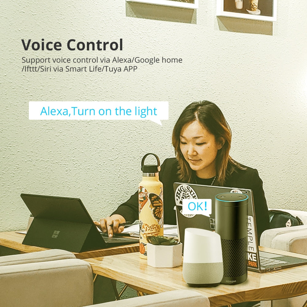 Benexmart Tuya WiFi LED Surface Mounted Light Dimmable Downlight for Ceiling 9W RGBCW NO Hole Round Spotlight Alexa Google Home