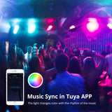 Benexmart Tuya WiFi LED Surface Mounted Light Dimmable Downlight for Ceiling 9W RGBCW NO Hole Round Spotlight Alexa Google Home