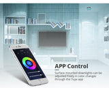 Benexmart Tuya WiFi LED Surface Mounted Light Dimmable Downlight for Ceiling 9W RGBCW NO Hole Round Spotlight Alexa Google Home