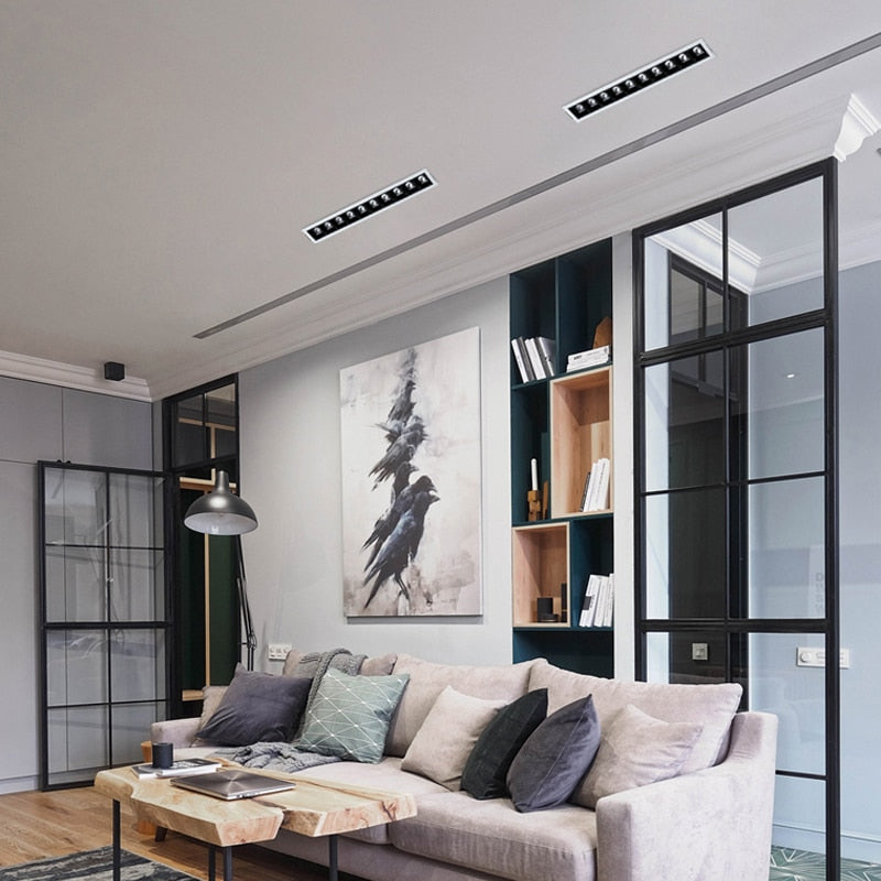 Dimmable Recessed Strip LED Ceiling Lights 2w 4w 6w 10W 20W 30W COB LED Downlights AC85~265V LED Strip Lamp Indoor Lighting