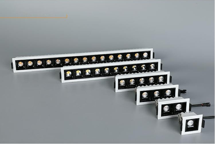 Dimmable Recessed Strip LED Ceiling Lights 2w 4w 6w 10W 20W 30W COB LED Downlights AC85~265V LED Strip Lamp Indoor Lighting