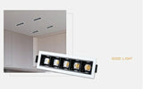 Dimmable Recessed Strip LED Ceiling Lights 2w 4w 6w 10W 20W 30W COB LED Downlights AC85~265V LED Strip Lamp Indoor Lighting