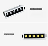 Dimmable Recessed Strip LED Ceiling Lights 2w 4w 6w 10W 20W 30W COB LED Downlights AC85~265V LED Strip Lamp Indoor Lighting