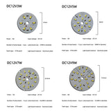 LED Chip 3W 5W 7W 9W 12W 15W 18W 24W 10pcs/lot DC12V Low Voltage White Light Source Round SMD 5730 Lamp board For Downlight