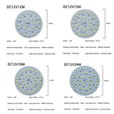 LED Chip 3W 5W 7W 9W 12W 15W 18W 24W 10pcs/lot DC12V Low Voltage White Light Source Round SMD 5730 Lamp board For Downlight