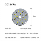 LED Chip 3W 5W 7W 9W 12W 15W 18W 24W 10pcs/lot DC12V Low Voltage White Light Source Round SMD 5730 Lamp board For Downlight