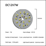 LED Chip 3W 5W 7W 9W 12W 15W 18W 24W 10pcs/lot DC12V Low Voltage White Light Source Round SMD 5730 Lamp board For Downlight