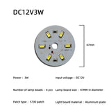 LED Chip 3W 5W 7W 9W 12W 15W 18W 24W 10pcs/lot DC12V Low Voltage White Light Source Round SMD 5730 Lamp board For Downlight