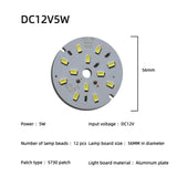 LED Chip 3W 5W 7W 9W 12W 15W 18W 24W 10pcs/lot DC12V Low Voltage White Light Source Round SMD 5730 Lamp board For Downlight