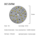 LED Chip 3W 5W 7W 9W 12W 15W 18W 24W 10pcs/lot DC12V Low Voltage White Light Source Round SMD 5730 Lamp board For Downlight
