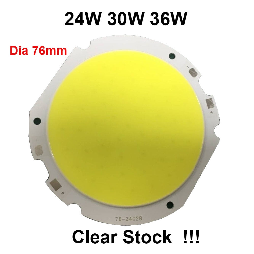 LED Downlight 24W 30W 36W D76MM Round COB LED Chip Modules Cold White Celing Light Downlight