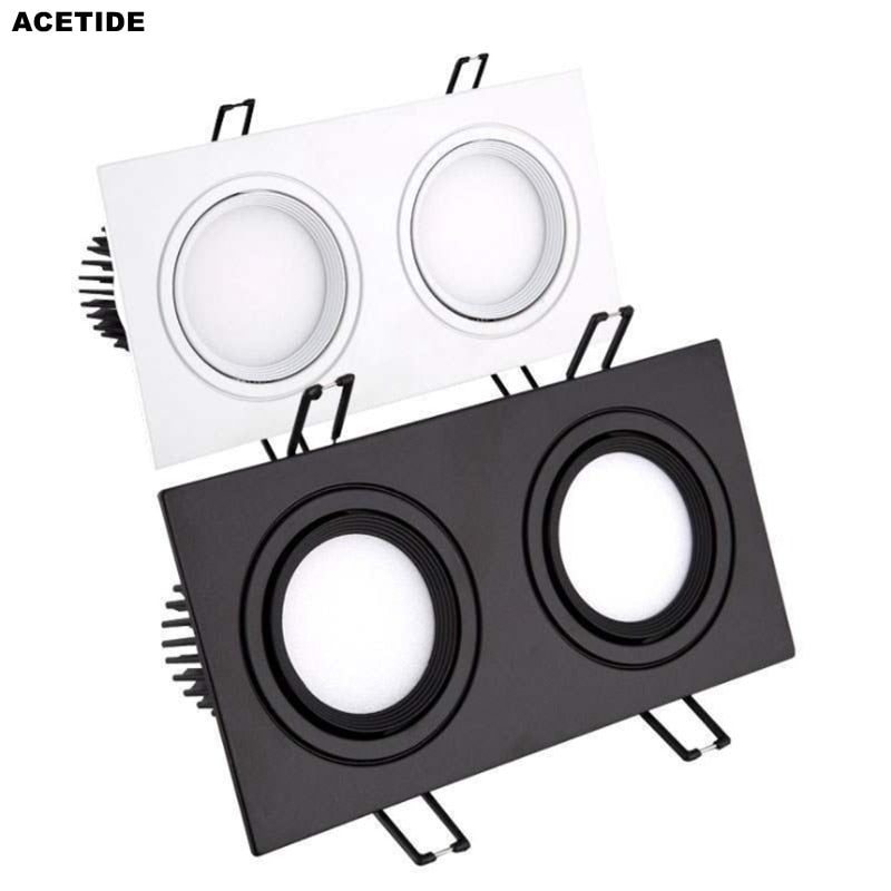 ACETIDE Recessed Double LED Dimmable Downlight COB 7W - 30W Spot Decoration Room Ceiling Lamp AC 220V LED Panel Lights Hotel Room