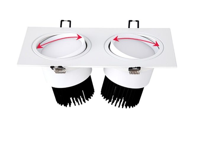 ACETIDE Recessed Double LED Dimmable Downlight COB 7W - 30W Spot Decoration Room Ceiling Lamp AC 220V LED Panel Lights Hotel Room