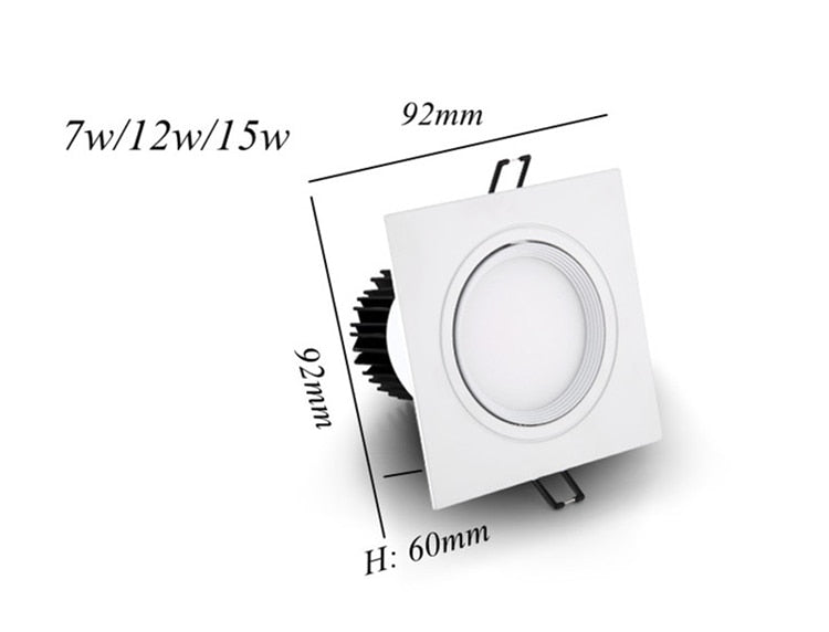 ACETIDE Recessed Double LED Dimmable Downlight COB 7W - 30W Spot Decoration Room Ceiling Lamp AC 220V LED Panel Lights Hotel Room