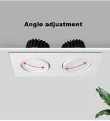 ACETIDE Recessed Double LED Dimmable Downlight COB 7W - 30W Spot Decoration Room Ceiling Lamp AC 220V LED Panel Lights Hotel Room