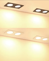 ACETIDE Recessed Double LED Dimmable Downlight COB 7W - 30W Spot Decoration Room Ceiling Lamp AC 220V LED Panel Lights Hotel Room