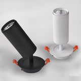 Dimmable Embedded COB Ceiling 7w 12w  AC85-265V Rotate 360 Degrees Bull's Eye Spotlight LED  Downlight Warm White Home Lighting