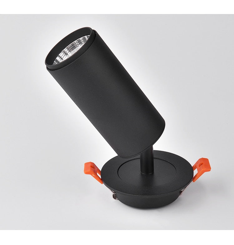 Dimmable Embedded COB Ceiling 7w 12w  AC85-265V Rotate 360 Degrees Bull's Eye Spotlight LED  Downlight Warm White Home Lighting