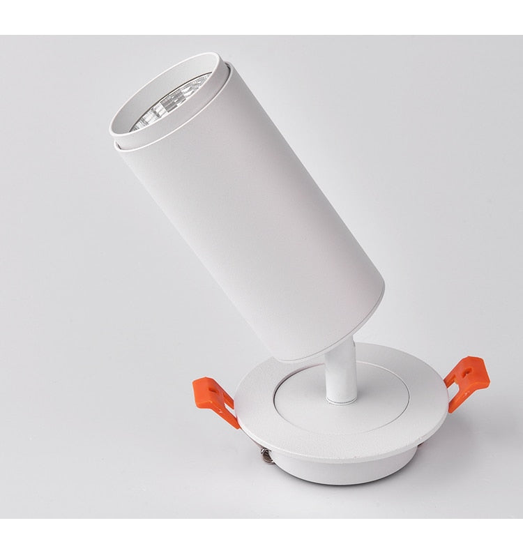 Dimmable Embedded COB Ceiling 7w 12w  AC85-265V Rotate 360 Degrees Bull's Eye Spotlight LED  Downlight Warm White Home Lighting