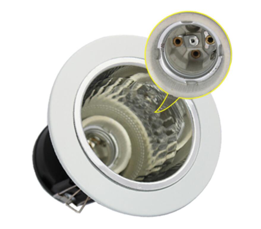 LED Downlight 4 inch E27 White Round Recessed Casing Downlight Holder Spotlight
