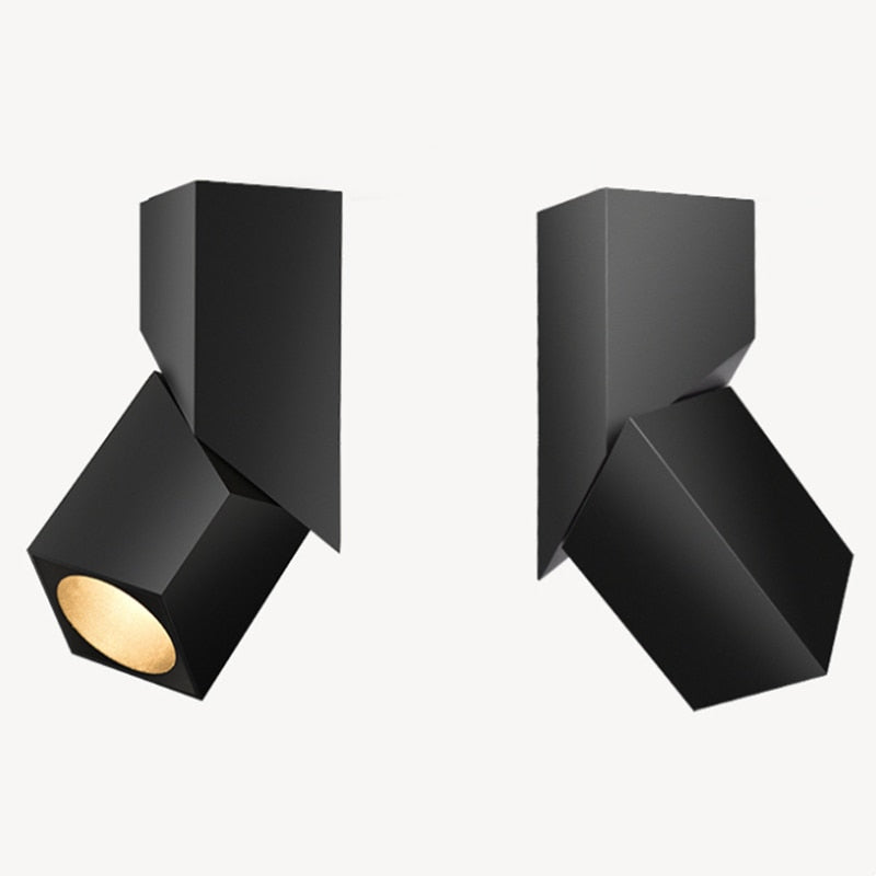 LED track light ceiling light 90° adjustable angle downlight living room Nordic square background wall track spotlight 220V