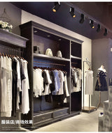 LED track light ceiling light 90° adjustable angle downlight living room Nordic square background wall track spotlight 220V