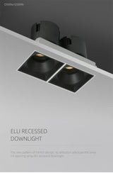 LED embedded square downlight borderless anti-glare ceiling spotlight without main light for home livingroom