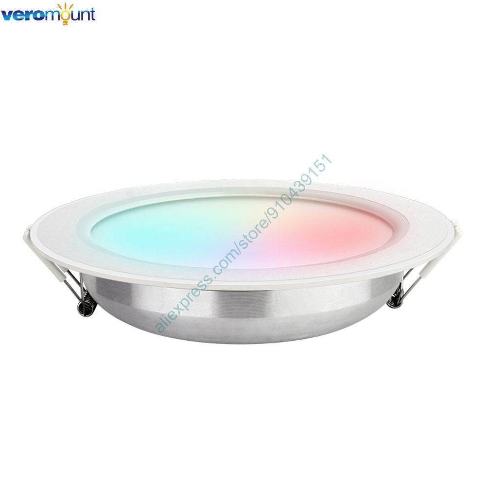 MiBoxer FUT066 12W RGB+CCT LED Downlight AC110V 220V 2.4G RF Wireless Remote WiFi Smartphone APP Alexa Google Voice Control