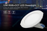 MiBoxer FUT066 12W RGB+CCT LED Downlight AC110V 220V 2.4G RF Wireless Remote WiFi Smartphone APP Alexa Google Voice Control