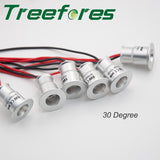 LED Mini Downlight Dimmable IP65 1W 12V Outdoor Indoor Spotlight Stair Kitchen Display Lamp Black Silver Shell Sauna Spot Bulb