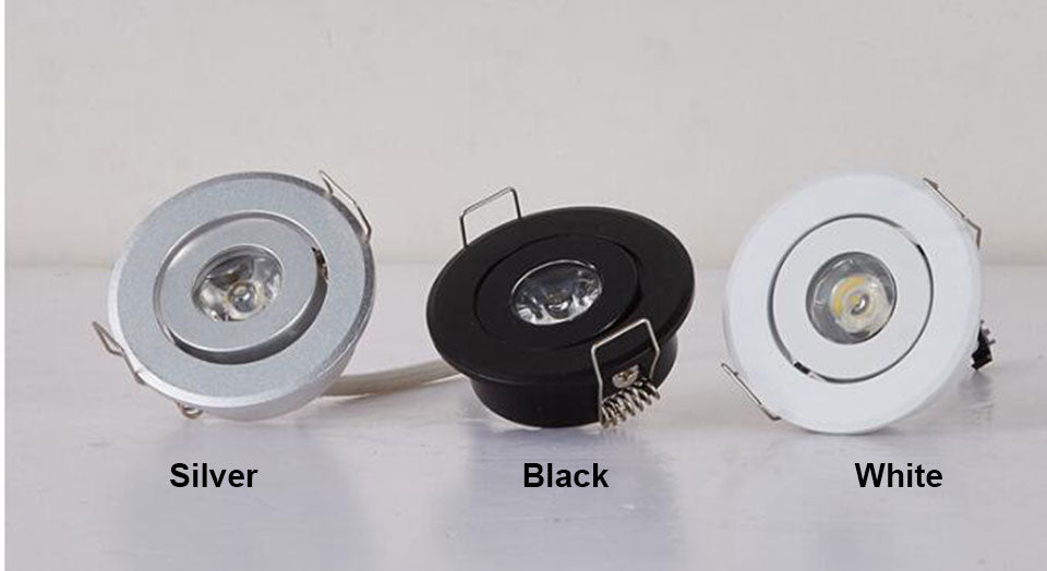 GD 10pcs Mini Spot 3W Dimmable LED Recessed Downlight AC85-265V COB LED Ceiling Spot Light Embedded Spot LED Spotlight + Driver