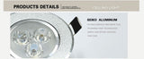 Silver White Ultra Bright LED Downlight 3W Beam Angle Thin Round LED Ceiling Recessed Spot Light AC85~240v Down Light 8 Colors
