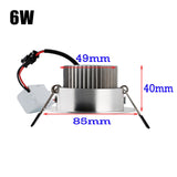 8 Colors 6W Dimmable LED Recessed Ceiling Down Light Ultra Bright Lamp 220V 110V with Driver Downlight Spotlight for Home Hotel