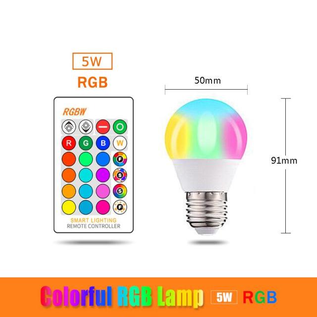 Bluetooth E27 RGBW LED Bulb Lights 5W 10W 15W RGB 110V 220V Lampada Changeable Colorful RGBWW LED Lamp With Remote+Memory Mode