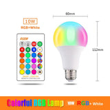 Bluetooth E27 RGBW LED Bulb Lights 5W 10W 15W RGB 110V 220V Lampada Changeable Colorful RGBWW LED Lamp With Remote+Memory Mode