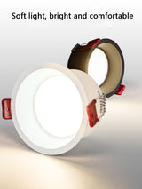 LED COB Recessed Downlight Deep Glare AC110 220V Dimmable 5W 7W 9W 12W 15W 20w 25W Round Black White LED Ceiling Spot Light