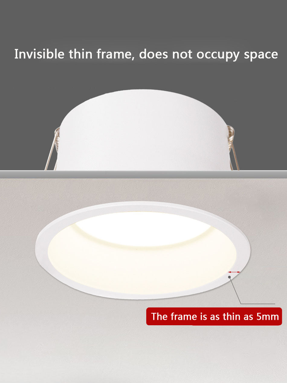 LED COB Recessed Downlight Deep Glare AC110 220V Dimmable 5W 7W 9W 12W 15W 20w 25W Round Black White LED Ceiling Spot Light