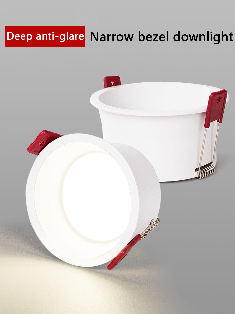 LED COB Recessed Downlight Deep Glare AC110 220V Dimmable 5W 7W 9W 12W 15W 20w 25W Round Black White LED Ceiling Spot Light