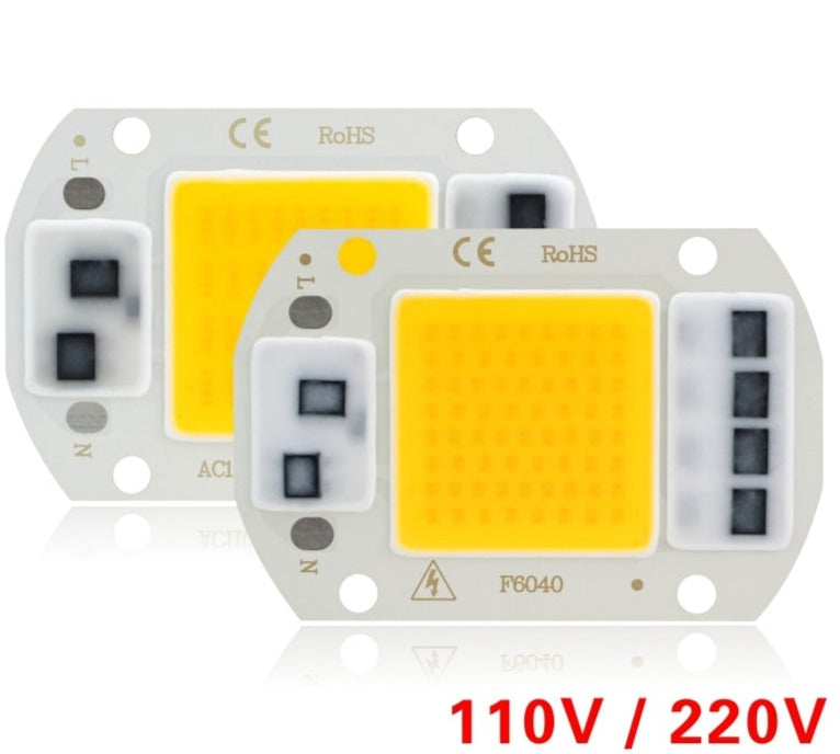 LED 110V 220V LED Chip 10W 20W 30W 50W COB Chip No Need Driver LED Lamp Beads for Flood Light Spotlight Lampada DIY Lighting