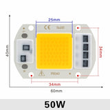 LED 110V 220V LED Chip 10W 20W 30W 50W COB Chip No Need Driver LED Lamp Beads for Flood Light Spotlight Lampada DIY Lighting