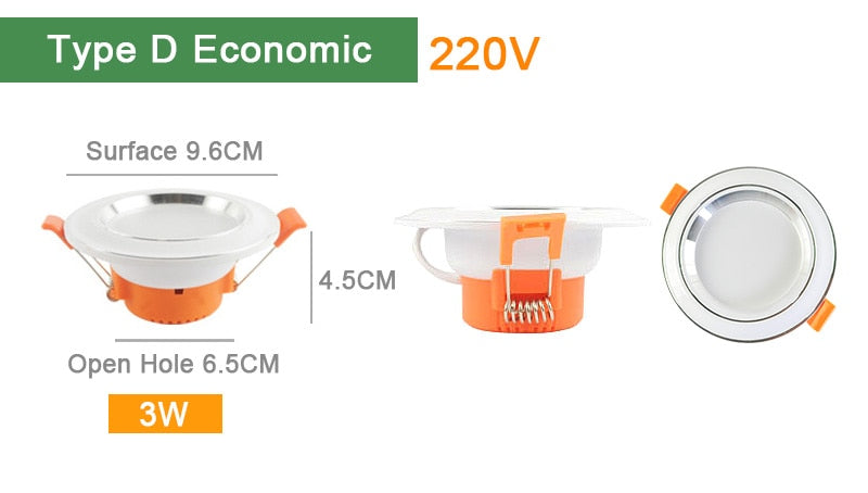 Kaguyahime Downlight 18W 15W 9W 5W 3W Recessed Round LED Lamp Indoor Lighting AC 220V 240V LED Downlight Warm White Cold White