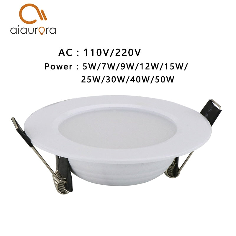 Waterproof Led Downlight 5W 7W 9W 12W 15W 18W 220V 110V LED Ceiling bathroom Lamps living room light Home Indoor Lighting Ceiling