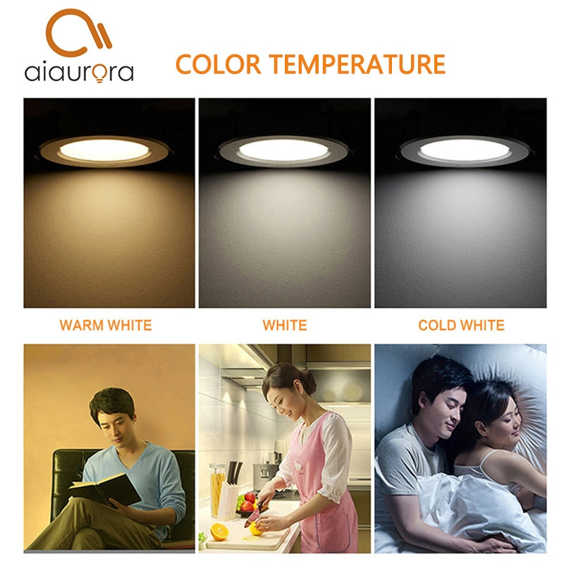 Waterproof Led Downlight 5W 7W 9W 12W 15W 18W 220V 110V LED Ceiling bathroom Lamps living room light Home Indoor Lighting Ceiling