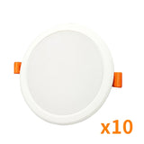 LED recessed downlight 6W 9W 12W 18W warm white cold white led kitchen living room indoor recessed ceiling light 10 assembly