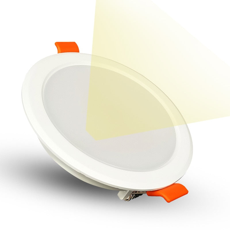 LED recessed downlight 6W 9W 12W 18W warm white cold white led kitchen living room indoor recessed ceiling light 10 assembly