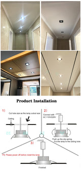 LED Downlight 3W 5W 7W 9W 12W Thick Aluminum Recessed LED Spot Lighting Bedroom Kitchen Indoor Led Down Light Lamp 220V